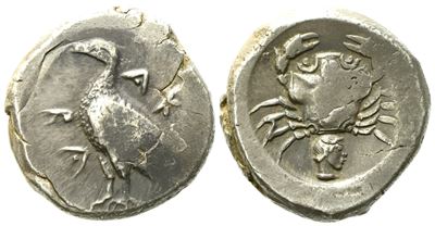 Sicily, Akragas (C. 485-470 Bc), Didrachm; Ar (8,51 G; 19,7 MM)