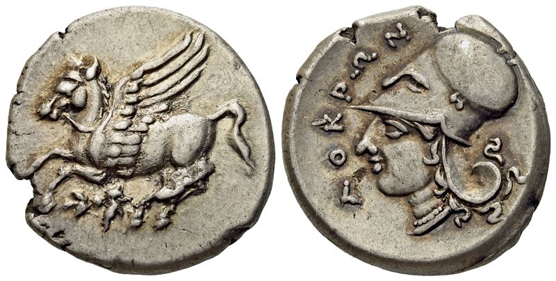 Bruttium, Lokroi Epizephyrioi (C. 350-275 Bc), Stater; Ar (8,61 G; 22 MM)