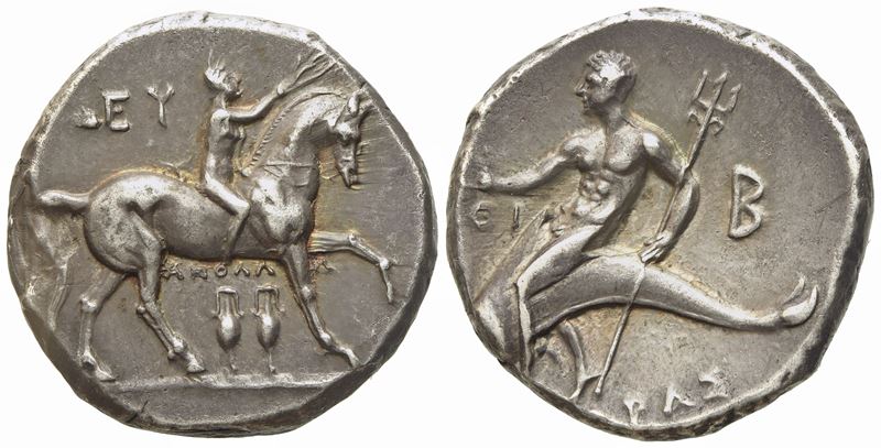 Calabria, Tarentum (C. 280-272 Bc), Nomos; Ar (6,46 G; 20 MM)