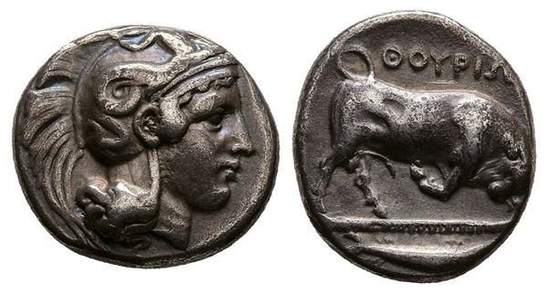 Southern Lucania, Thourioi, c. 350-300 BC. AR Stater (20mm, 7.69g).  - Auction Greek, Roman, Byzantine Coins - Bertolami Fine Art - Prague