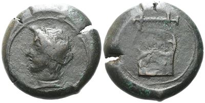 Sicily, Adranon (C. 344-339 Bc), Litra; Æ (34,08 G; 30,5 MM)