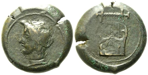 Sicily, Adranon (c. 344-339 BC), Litra; Æ (34,08 g; 30,5 mm)