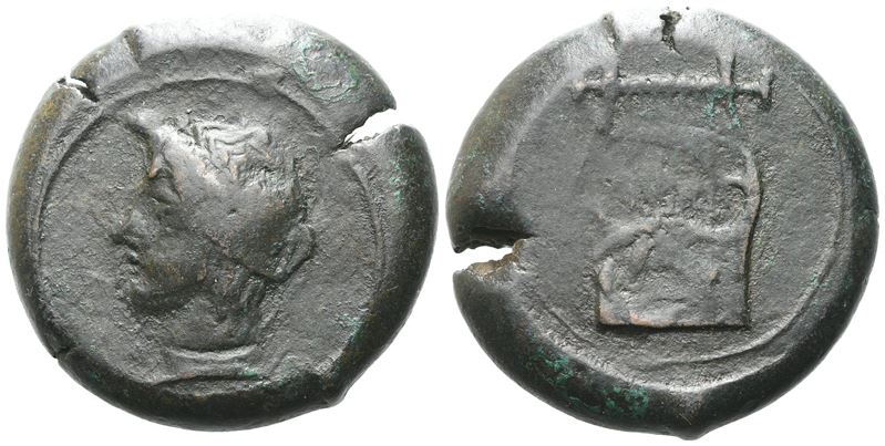 Sicily, Adranon (C. 344-339 Bc), Litra; Æ (34,08 G; 30,5 MM)