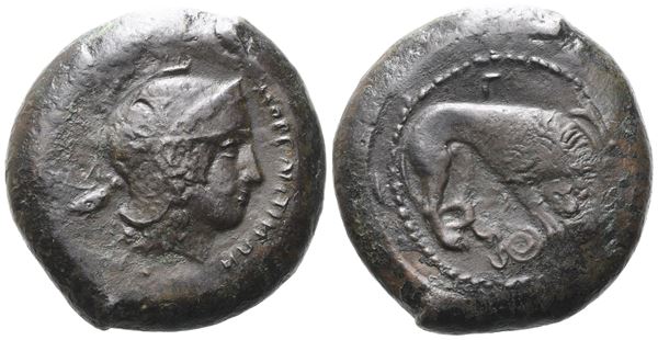 Sicily, Morgantina, c. 340 BC. Æ Dilitron (28 mm, 26.13 g).