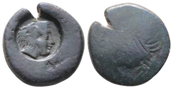 Sicily, Akragas, c. 415-406 BC. Æ Hemilitron (28mm, 16.29g).  - Auction Greek, Roman, Byzantine Coins - Bertolami Fine Art - Prague