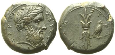 Sicily, Syracuse, Time Of Timoleon And The Third Democracy (344-317 Bc), Hemidrachm; Æ (14,73 G; ...