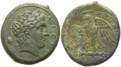 Sicily, Messana, Mamertinoi (275-264 Bc), Quadruple Unit; Æ (17,33 G; 29 MM)