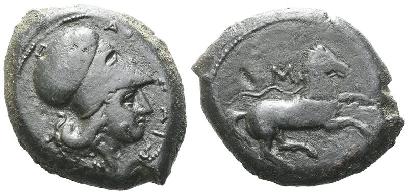 Sicily, Aitna (C. 354/3-344 Bc), Tetras; Æ (15,40 G; 26 MM)