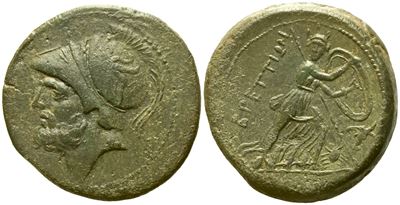 Bruttium, Brettii (C. 208-203 Bc), Double Unit; Æ (14,74 G; 26 MM)