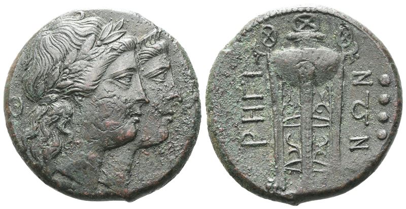 Bruttium, Rhegion (C. 215-150 Bc), Triens; Æ (12,60 G; 25,7 MM)