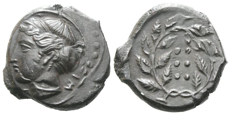 Sicily, Himera (C. 410-408 Bc), Hemilitron; Æ (5,60 G; 16,5 MM)