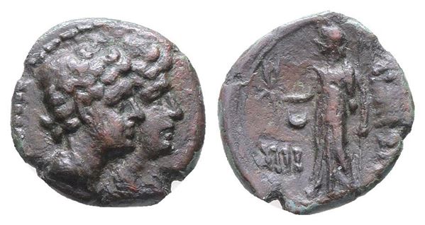 Bruttium, Rhegion, c. 215-150 BC. Æ Tetrachalkon (17mm, 2.75g).  - Auction Greek, Roman, Byzantine Coins - Bertolami Fine Art - Prague