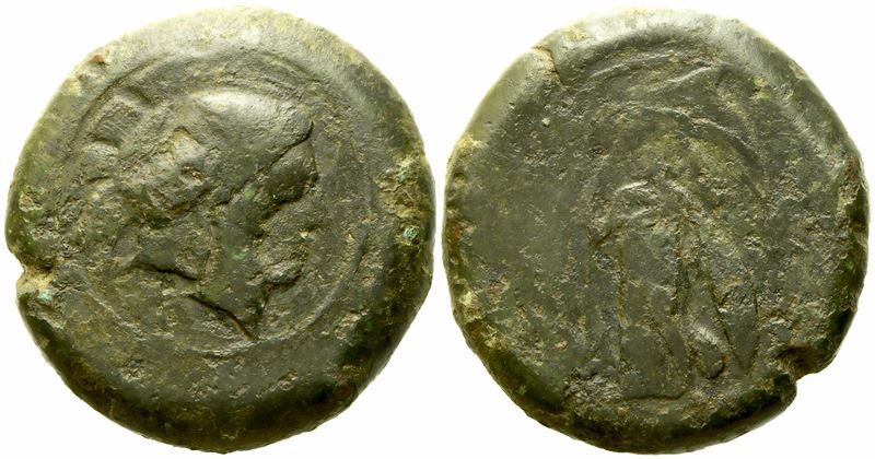 Sicily, Tyrrhenoi (C. 354/3-336 Bc), Litra; Æ (31,72 G; 30,5 MM)