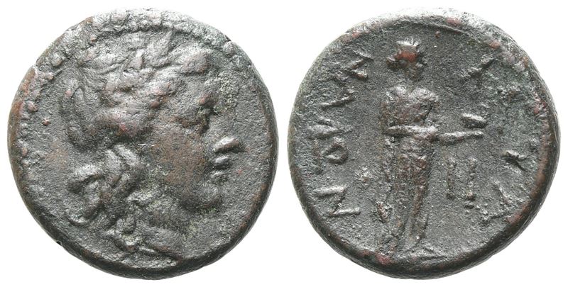 Sicily, Katane (C. 210 Bc), Hexas; Æ (3,92 G; 15,5 MM)