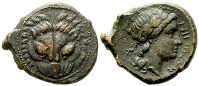 Bruttium, Rhegion (C. 351-280 Bc), Æ (9,62 G; 23,7 MM)