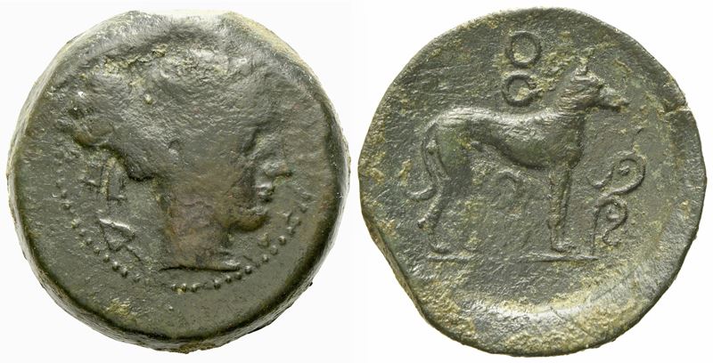 Sicily, Segesta (C.ca 416-415 Bc), Trias; Æ (8,15 G; 20,5 MM)