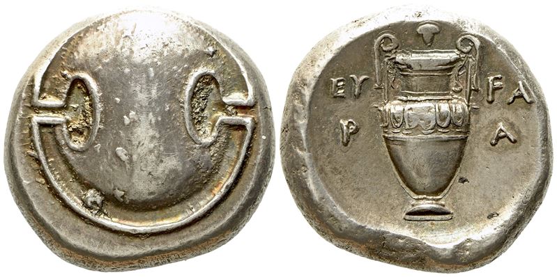 Boeotia, Thebes (c.ca 395-338 BC), Stater; AR (12,35 g; 20,8 mm)