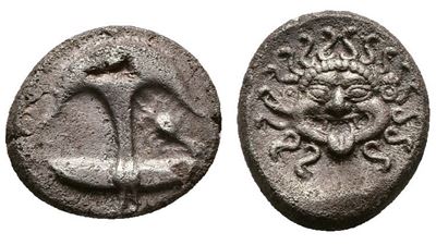 Thrace, Apollonia Pontika, Late 5th-4th Centuries Bc. Ar Drachm (13mm, 3.19g).