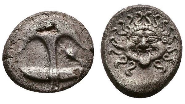 Thrace, Apollonia Pontika, late 5th-4th centuries BC. AR Drachm (13mm, 3.19g).