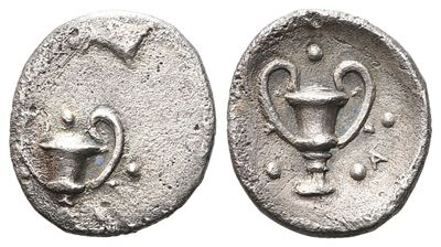 Southern Apulia, Tarentum, C. 280-228 Bc. Ar Obol (10 MM, 0.52 G).