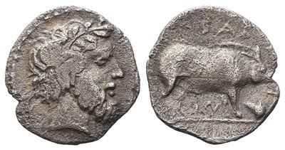 Sicily, Abakainon, C. 420 Bc. Ar Litra (11 MM, 0.63 G).