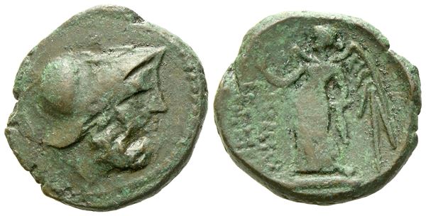 Bruttium, Petelia (late 3rd century BC), Æ (3,44 g; 16,6 mm)