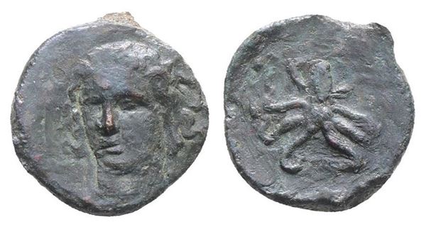 Sicily, Syracuse, c. 415-405 BC. Æ Tetras (15mm, 2.29g).  - Auction Greek, Roman, Byzantine Coins - Bertolami Fine Art - Prague