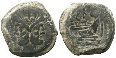 C. Scribonius, As, C. 154 Bc; Æ (37,52 G; 32 MM; 9 H)