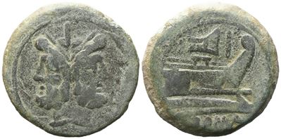 Anonymous, As, C. 206-195 Bc; Æ (26,22 G; 34 MM; 12 H)