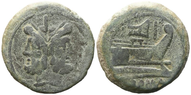 Anonymous, As, C. 206-195 Bc; Æ (26,22 G; 34 MM; 12 H)