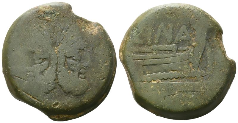 L. Cornelius Cinna, As, C. 169-158 Bc; Æ (30,57 G; 30,2 MM; 9 H)