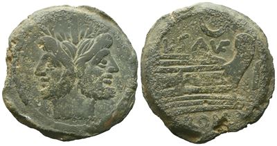 L. Saufeius, As, 152 Bc; Æ (23,33 G; 30,1 MM; 9 H)