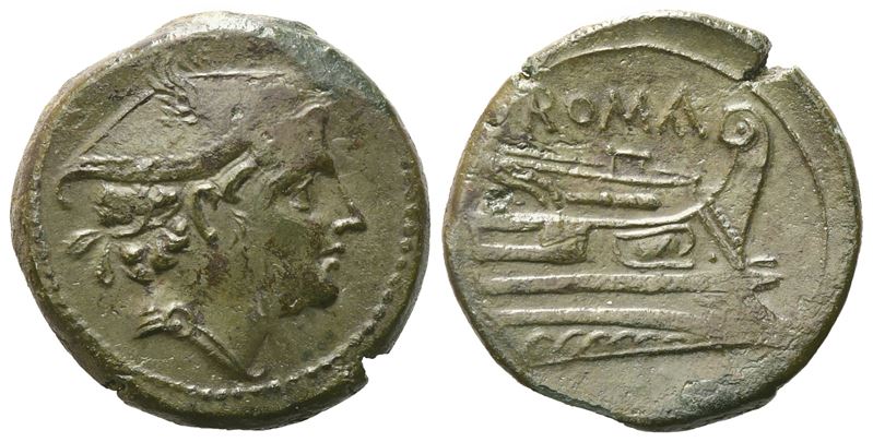 Anonymous, Semuncia, c. 217-215 BC; Æ (5,33 g; 19,4 mm; 6 h)