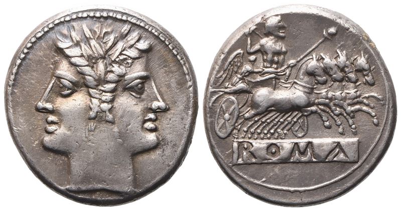 Anonymous, Quadrigatus, 217 BC; AR (6,78 g; 20,7 mm; 6 h)