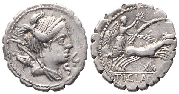 Ti. Claudius Nero, Denarius serratus, 79 BC; AR (3,87 g; 19 mm)