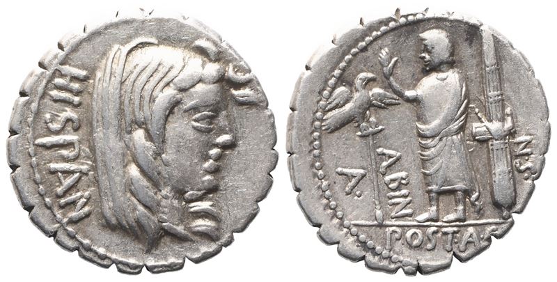 A. Postumius Albinus, Denarius Serratus, 81 Bc; Ar (3,88 G; 19,3 MM; 1 H)