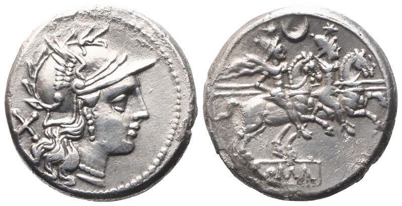 Anonymous, Denarius, 204 BC; AR (3,90 g; 18,2 mm; 4 h)