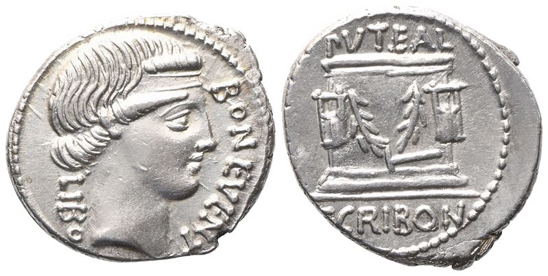 L. Scribonius Libo, Denario romano (AR), 62 a.C.
