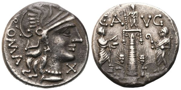 C. Minucius Augurinus, Denarius, 135 BC; AR (3,92 g; 18,3 mm; 6 h)
