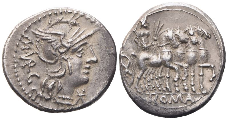 M. Vargunteius, Denarius, 130 BC; AR (3,95 g; 20,4 mm; 3 h)
