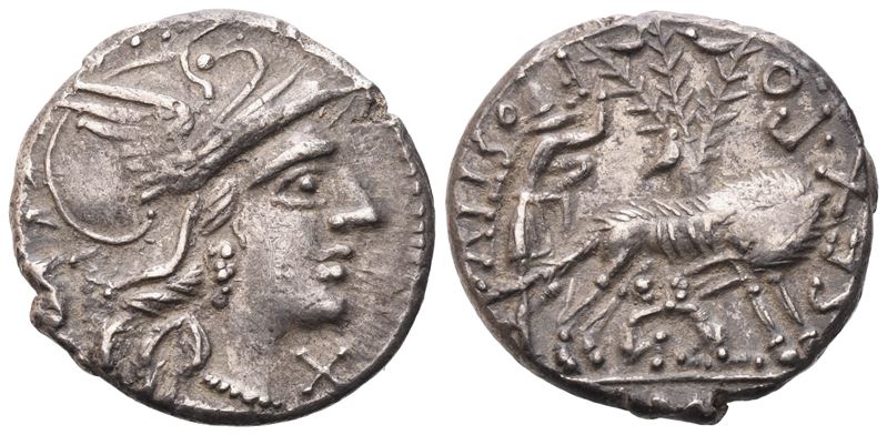Sex. Pompeius Fostlus, Denarius, Rome, 137 Bc; Ar (4 G; 18,5 MM; 10 H)