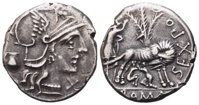 Sex. Pompeius Fostlus, Denarius, 137 Bc; Ar (3,86 G; 19,5 MM; 11 H)