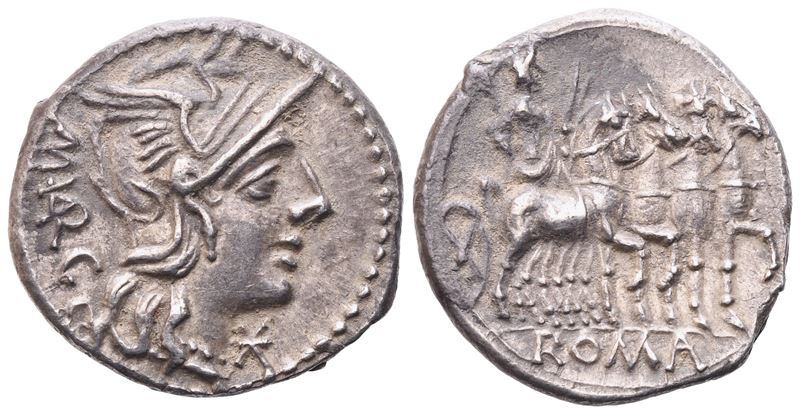 M. Vargunteius, Denarius, 130 BC; AR (3,94 g; 19 mm; 3 h)