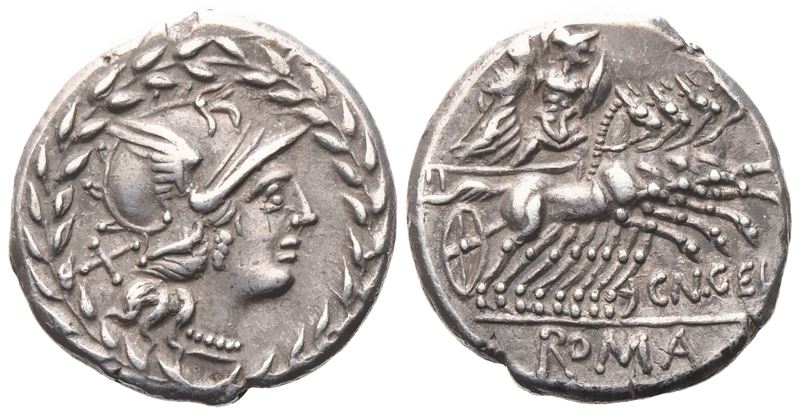 Cn. Gellius, Denarius, 138 BC; AR (3,90 g; 19 mm)