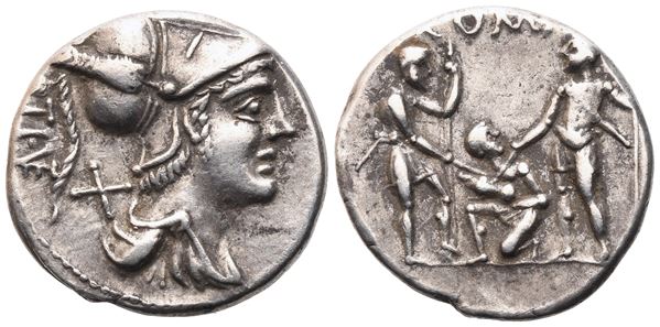 Ti. Veturius, Denarius, 137 BC; AR (3,38 g; 18,8 mm; 10 h)