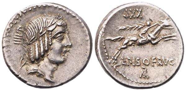 L. Calpurnius Piso Frugi, Denarius, 90 BC; AR (4 g; 19,3 mm; 5 h)