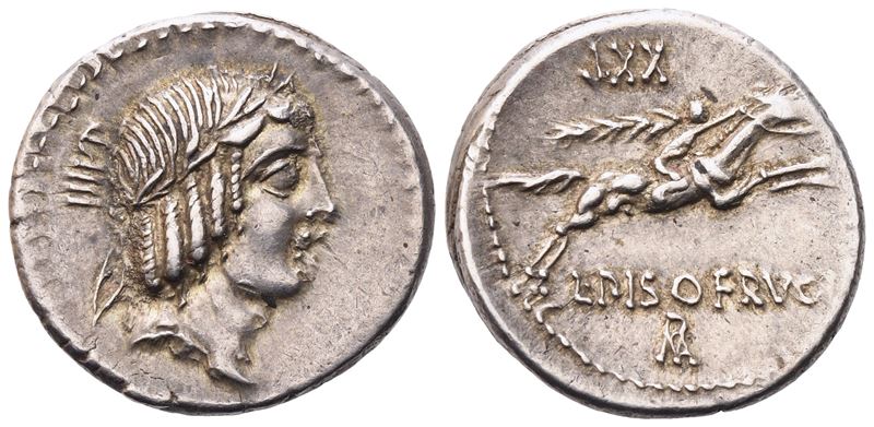 L. Calpurnius Piso Frugi, Denarius, 90 BC; AR (4 g; 19,3 mm; 5 h)