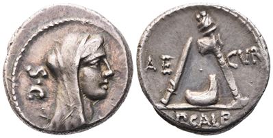 P. Sulpicius Galba, Denarius, 69 Bc; Ar (3,78 G; 17 MM; 7 H)
