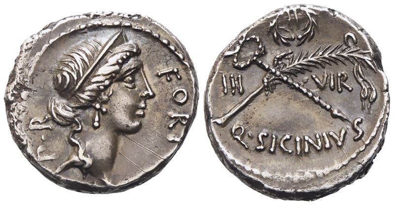 Q. Sicinius, Denarius, 49 Bc; Ar (3,92 G; 16,6 MM; 9 H)
