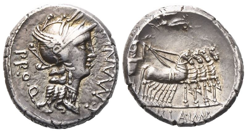 L. Manlius Torquatus, Denarius, 82 BC; AR (3,93 g; 16,8 mm; 1 h)